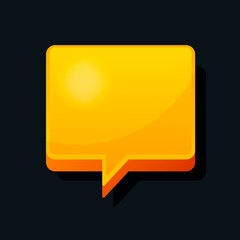 Poster - 3d Speech Bubble icon. Cartoon style. Talking, dialog, message icon concept. Vector illustration