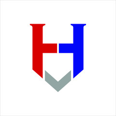 Wall Mural - Letter T and H vector logo. Icon Symbol. 