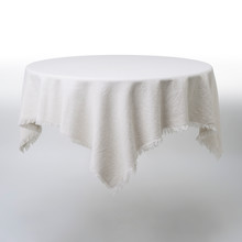 White Round Table And Cloth