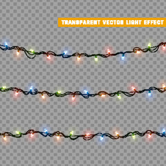 Wall Mural - christmas lights in multi-colored color. decorations design element christmas glowing lights. decora
