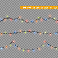 Wall Mural - christmas lights in multi-colored color. decorations design element christmas glowing lights. decora