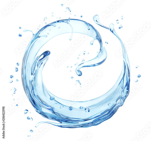Fotografía Splash of water abstract background, 3d rendering