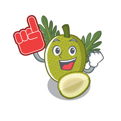 Sticker - Foam finger breadfruit isolated with in the mascot