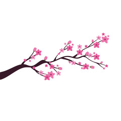 Poster - chinese tree branch with flowers