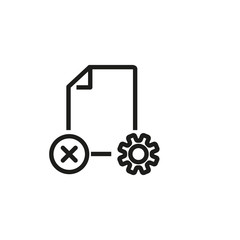 Poster - Rejected document line icon. File setting, file restore, deleted file. Reject or cancel concept. Vector illustration can be used for topics like computer, technology, interface