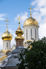 Wall Mural - Domes of the churches in the Trinity Lavra of St. Sergius Monastery in Sergiyev Posad