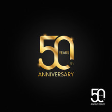 50 Years Anniversary Logo, Icon And Symbol Vector Illustration