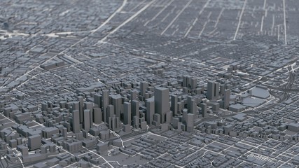 Los Angeles city map. Los Angeles 3d map