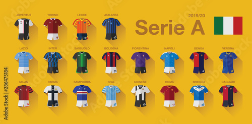 Fotomural Serie A Home Jerseys 2019-20