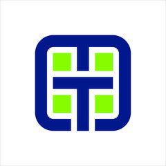 Wall Mural - Square Abstract Letter M and T. Logo vector.