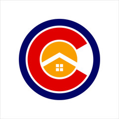 Poster - Colorado Color Vector Logo. Home or House Icon and Symbol. Eps 10.