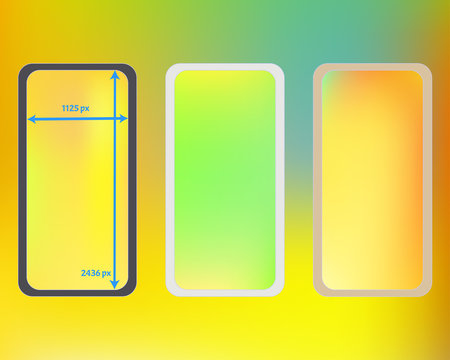 Mesh, multicolor phone backgrounds kit.