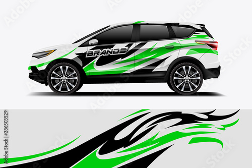 Car Decal Wrap Design Vector Graphic Abstract Stripe Racing