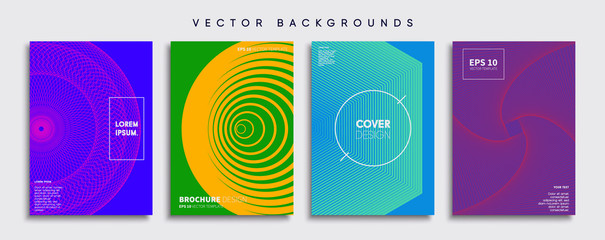 Wall Mural - minimal vector cover designs. future poster template.