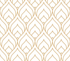 Wall Mural - Vector seamless geometric pattern. Gold linear pattern. Wallpapers for your design. 