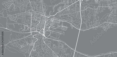 Cuadros en Lienzo Urban vector city map of Vejle, Denmark
