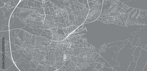 Fotografía Urban vector city map of Kolding, Denmark