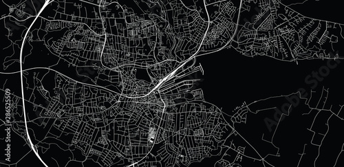 Cuadros en Lienzo Urban vector city map of Kolding, Denmark