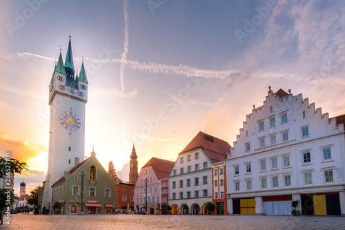 Fotomural Stadtturm / Stadtplatz / Straubing / Gäuboden / Niederbayern
