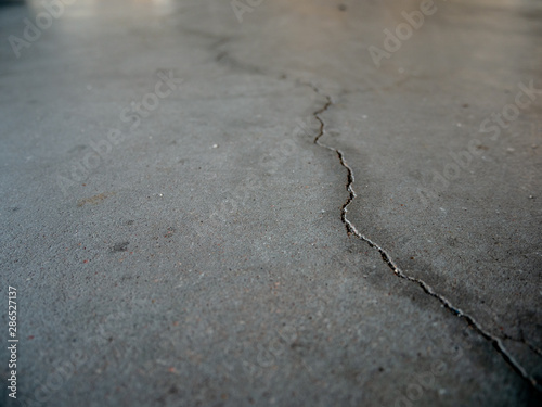 Cracks On The Garage Floor Buy This Stock Photo And Explore