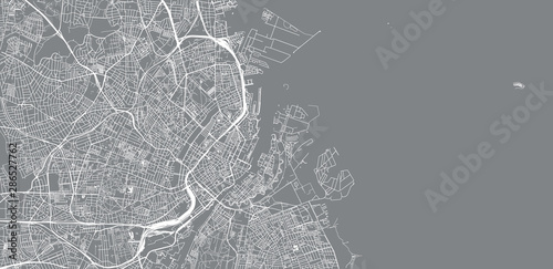 Cuadros en Lienzo Urban vector city map of Copenhagen, Denmark