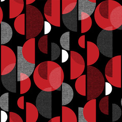 Wall Mural - modern red and black active seamless pattern