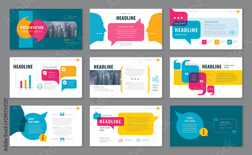 Fotografía Abstract Presentation Templates, Infographic elements Template design set
