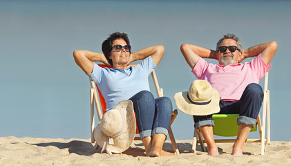 Canvas Print - im Urlaub am Strand erholen