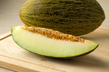 Piece Of Piel De Sapo Melon Close Up
