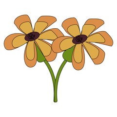 Sticker - floral spring beautiful flower cartoon