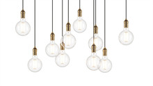 Decorative Vintage Light Bulb In Edison Style On A White Background. 3D Rendering.