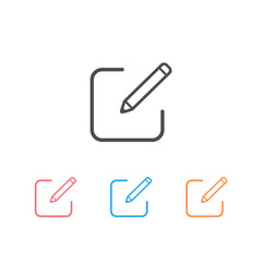 Poster - Edit Icon Set. Pencil icon for simple flat style ui design - Vector