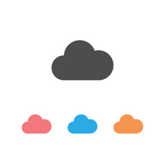 Poster - Music streaming service icon set isolated on white background. Sound cloud computing, online media streaming, online song, audio wave. Vector