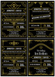 © Wiktoria Matynia - Wedding Invitation Art Deco Gatsby's Roaring Twenties Style vector art