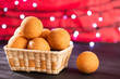 © Luis Echeverri Urrea - Traditional Colombian buñuelo - Deep Fried Cheese Bread. Christmas decoration.