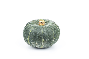 Poster - Green pumpkin isolated on the white background