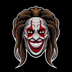 psychopathic clown vector