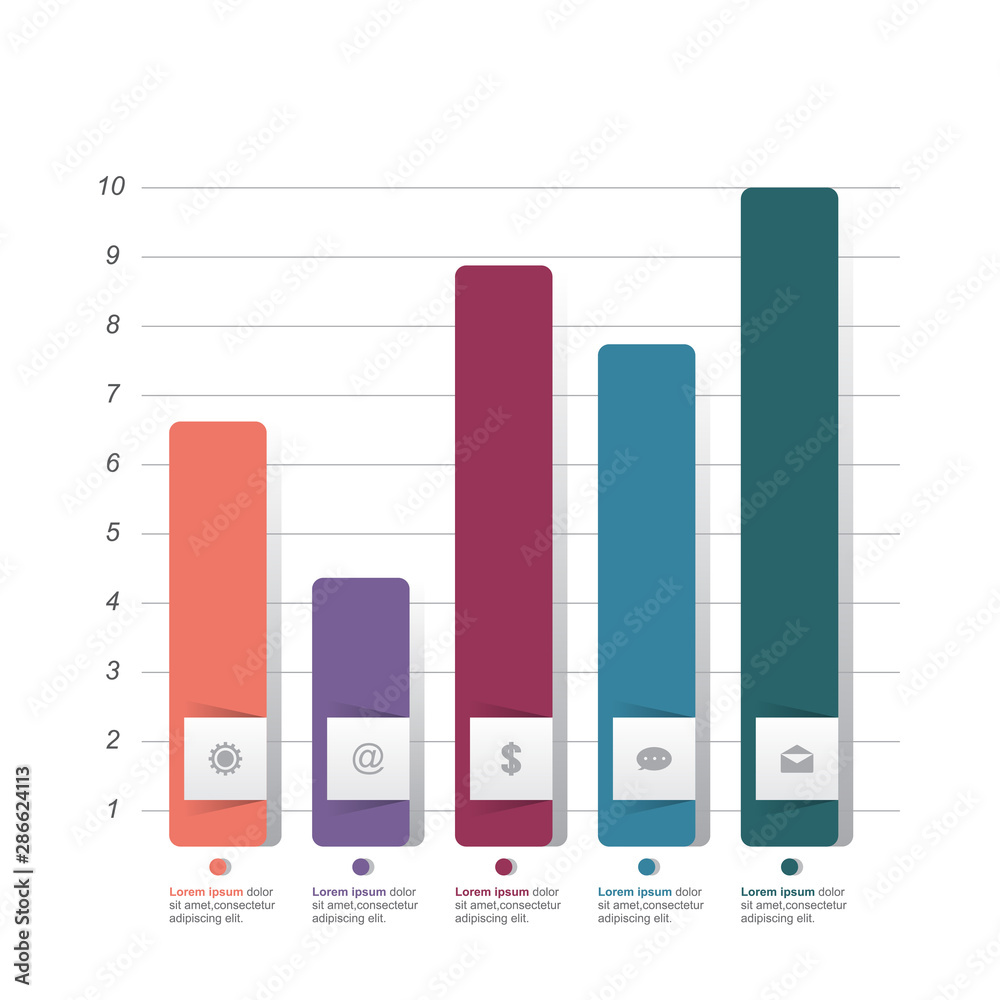 Bar Chart Graph Diagram Statistical Business Infographic Illustration ...