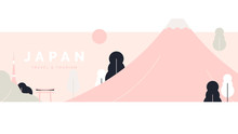 Japan Travel And Tourism Poster Design, Pastel Theme
