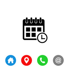 Poster - calendar line icon vector. calender symbol. symbol for web site computer and mobile vector.