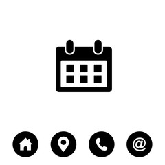 Poster - calendar line icon vector. Calender symbol.  symbol for web site Computer and mobile vector.