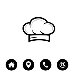 Poster - chef hat icon logo template