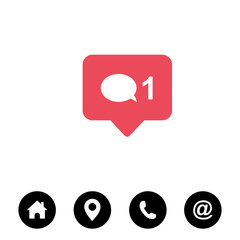 Poster - Notifications icon. Comment icon vector. social media Comment vector icon. symbol for web site Computer and