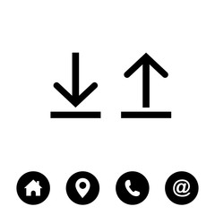Poster - Download and Upload icon vector