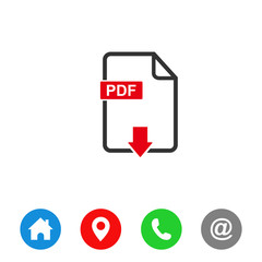 Poster - PDF download icon Vector design