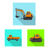 Fototapeta  - Vector illustration of build and construction symbol. Collection of build and machinery stock vector illustration.