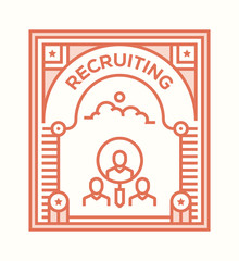 Wall Mural - RECRUITING ICON CONCEPT