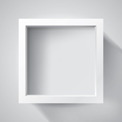 Poster - Realistic empty frame on light background, border for your creative project, mockup for you project. Vector design