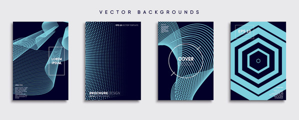 Wall Mural - minimal vector cover designs. future poster template.