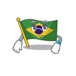 Waiting brazil flag kept in mascot drawer